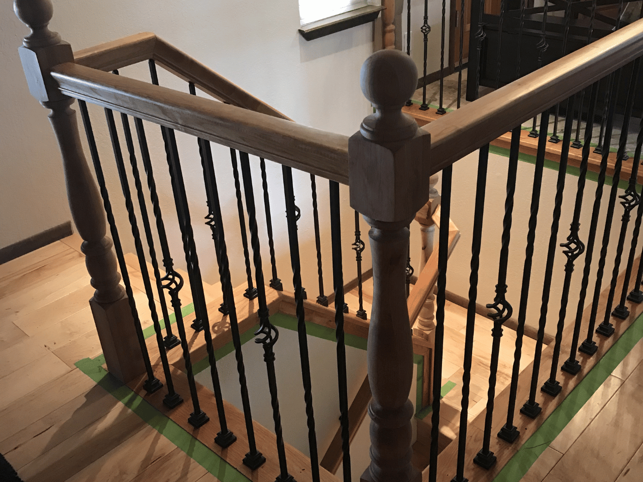 Custom Iron Baluster Installation